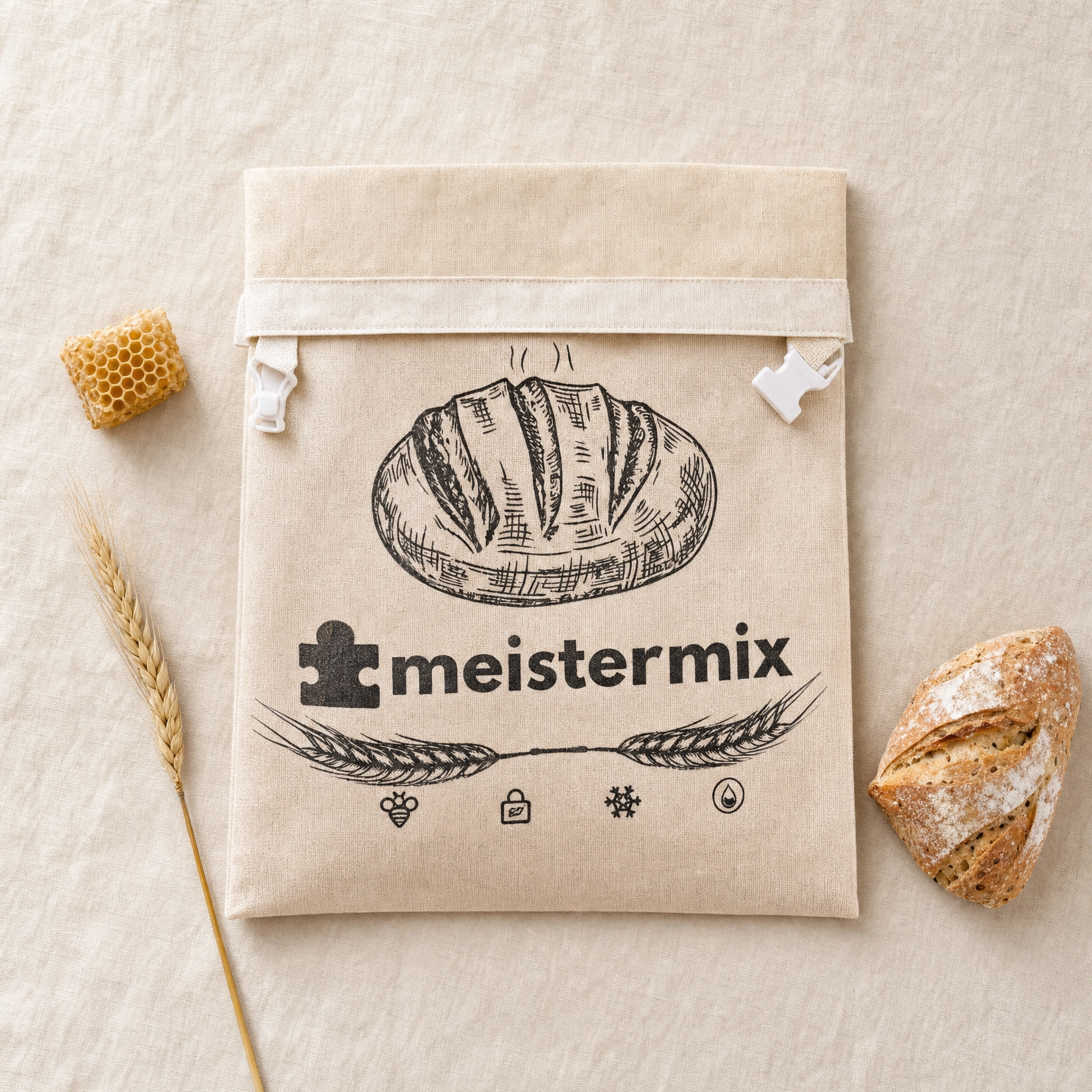 Bienenwachs Brotbeutel, der Brot bis zu 3× länger frisch hält