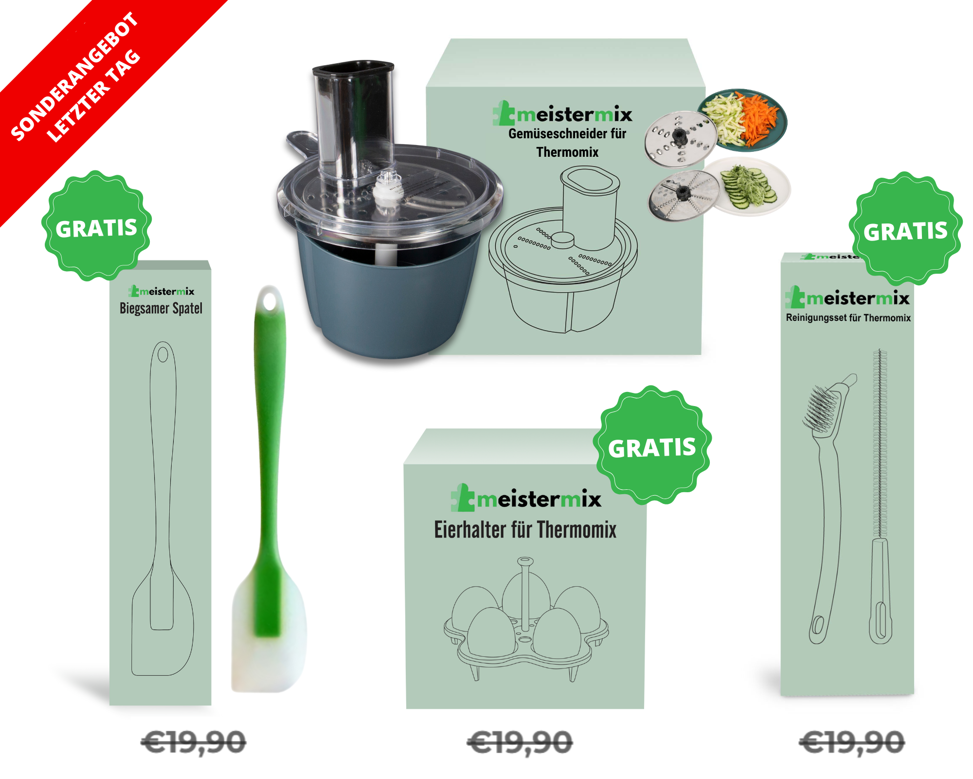 Coupix - Gemüseschneider für Thermomix (+ 3 GRATIS-Zubehörteile)