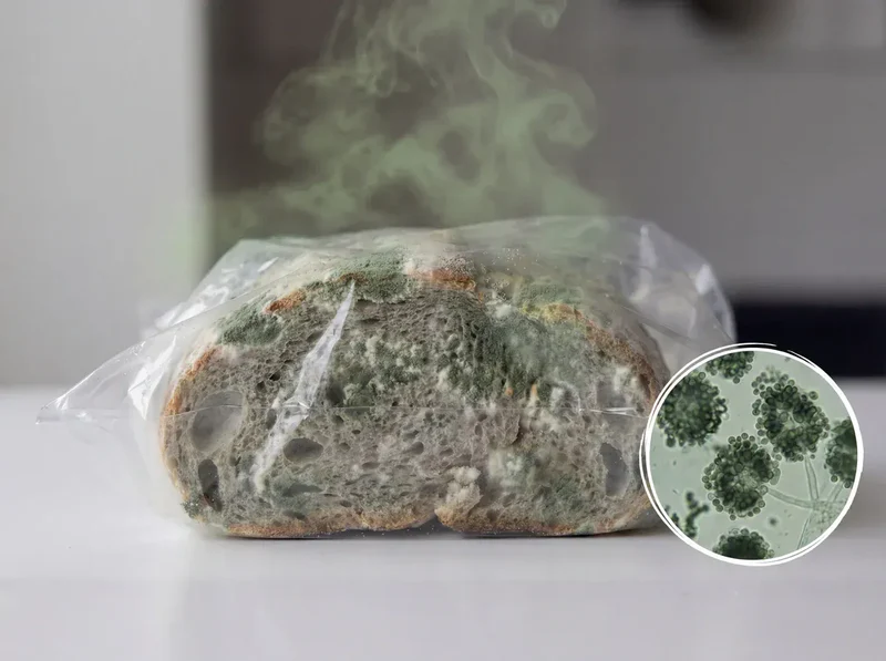 Die Plastiktüte ist ein Schimmel-Brutkasten