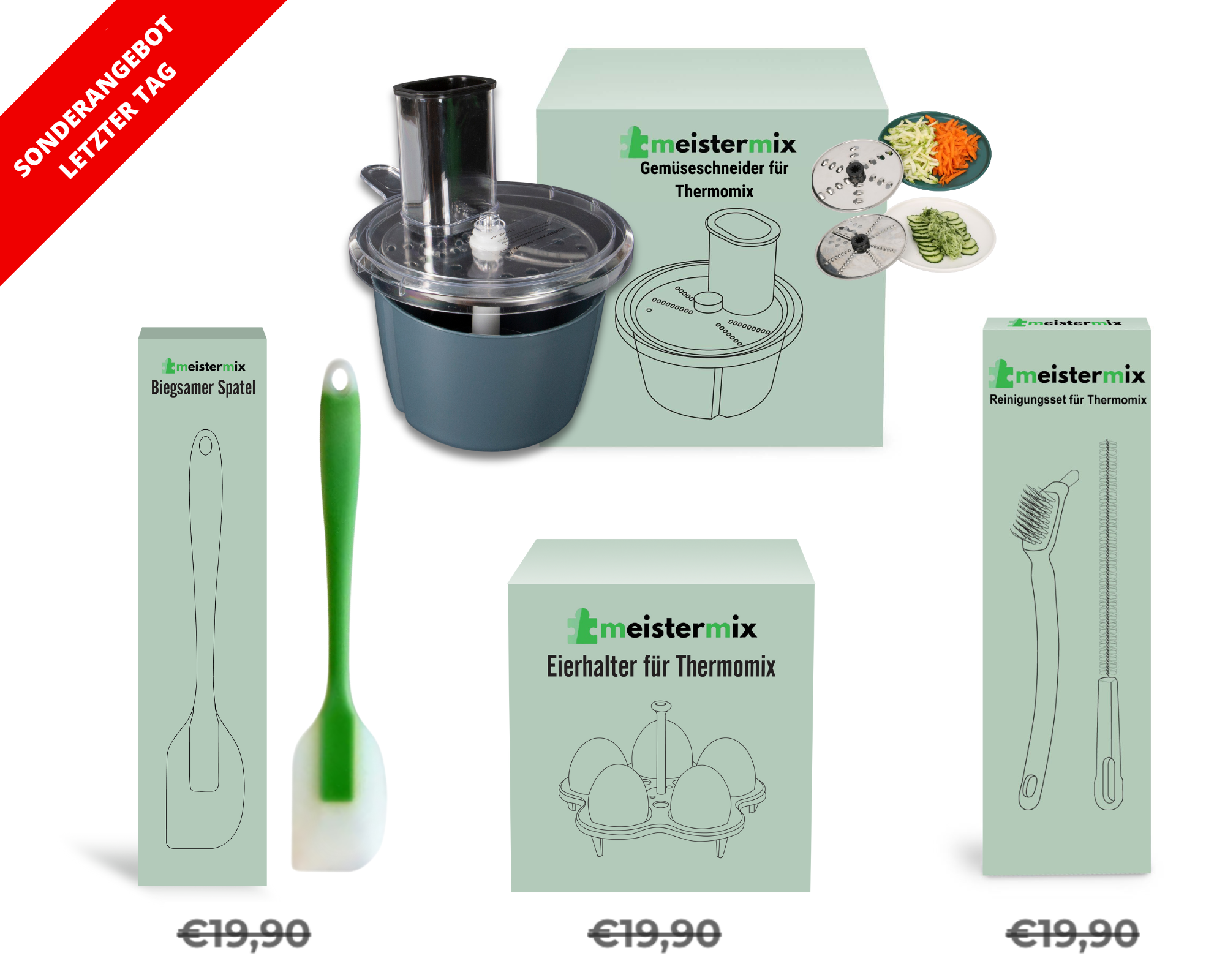Coupix - Gemüseschneider für Thermomix (+ 3 Zubehörteile)