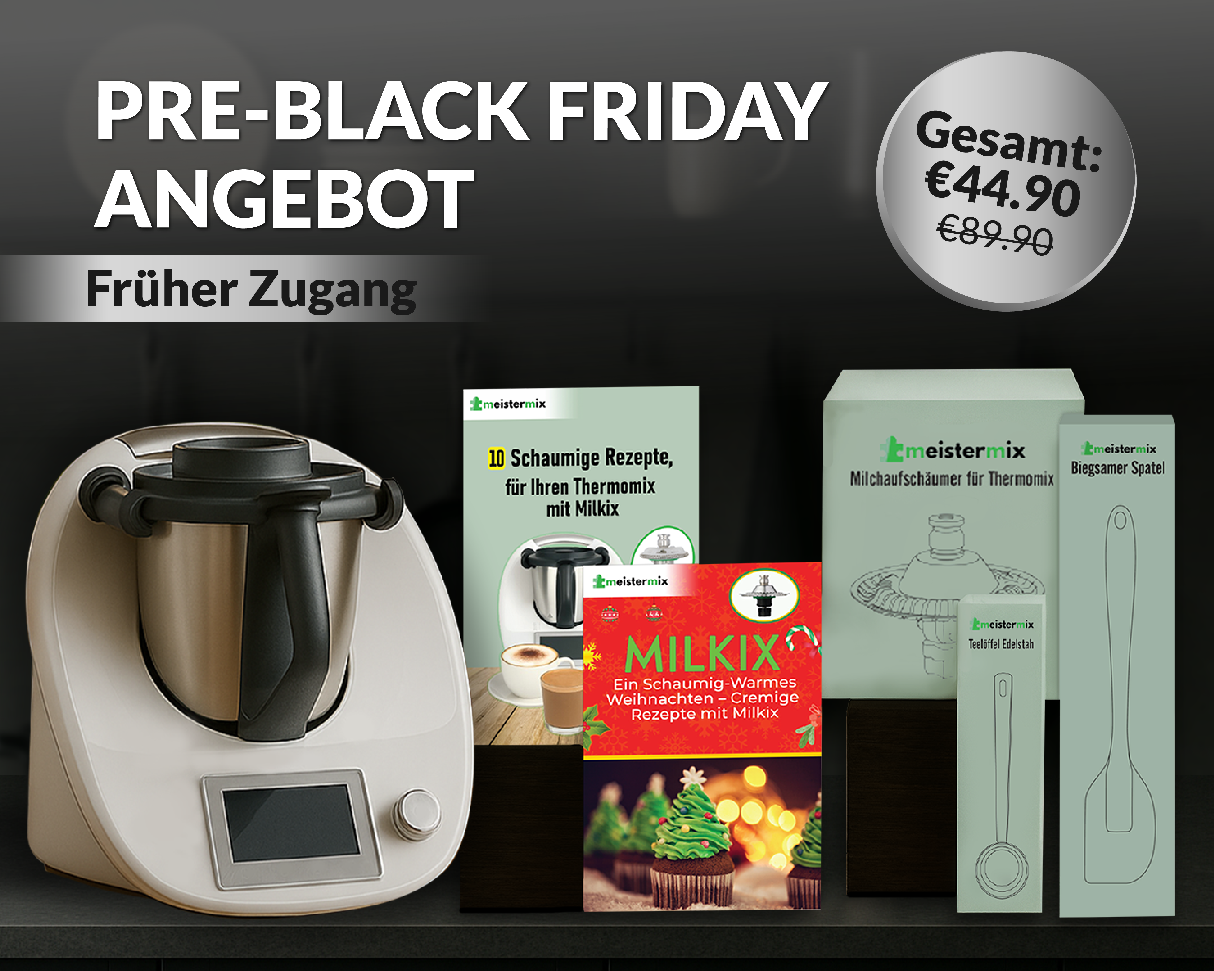 Milkix - Milchaufschäumer für Thermomix (EXKLUSIVES PAKET)