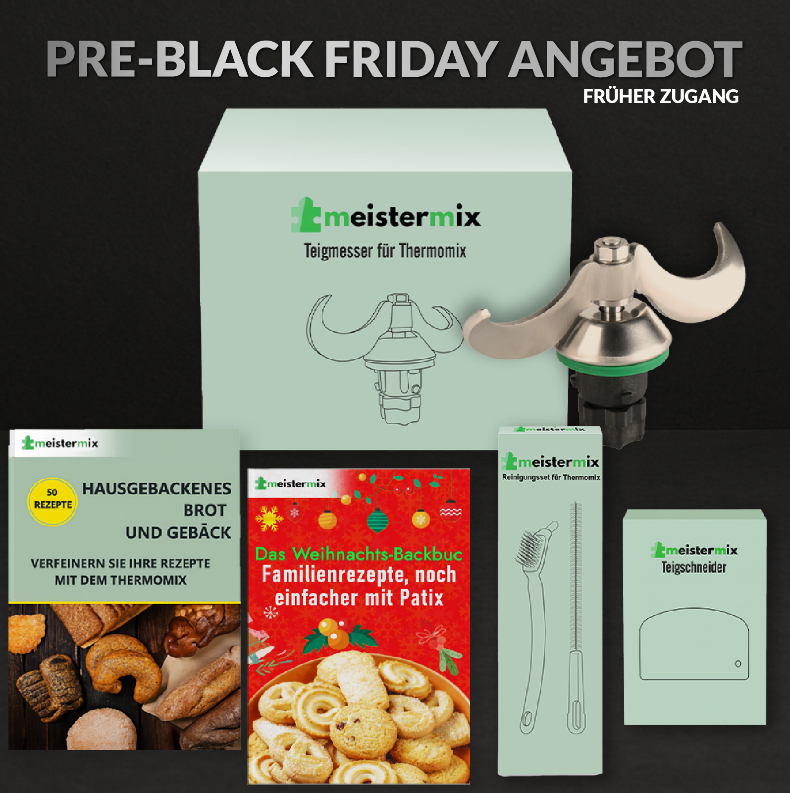 Patix - Teigmesser für Thermomix (+ZUBEHÖR GRATIS)