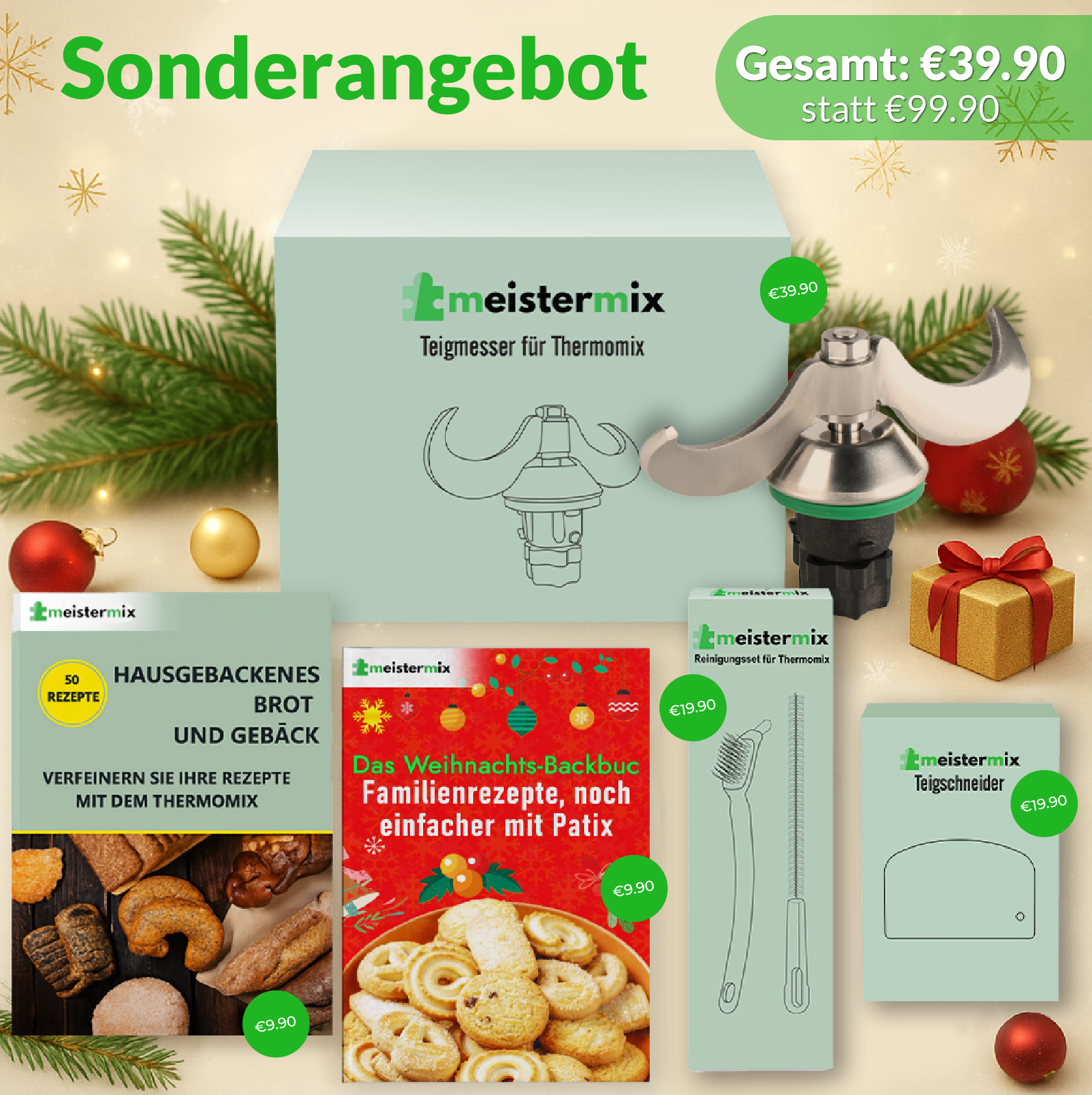 Patix - Teigmesser für Thermomix (+ZUBEHÖR GRATIS)
